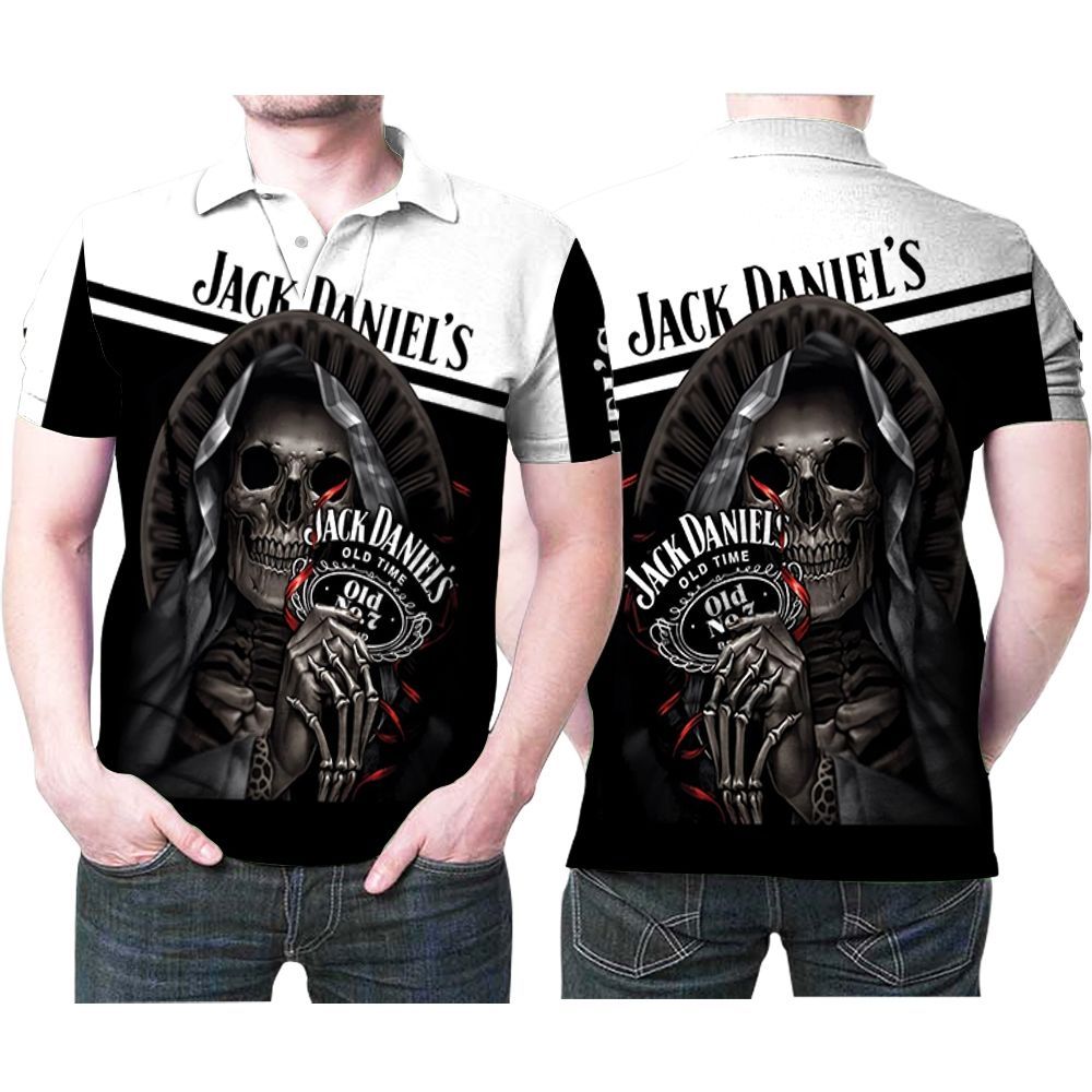 Jack Daniel’s Skull Holds Logo Polo Shirt Jack Daniel’s Skull Holds Logo Polo Shirt