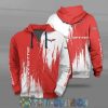 Chevrolet Corvette Red White Zip Up Hoodie V6