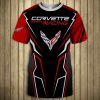 Chevrolet Corvette Red Black T-Shirt V5