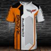 Chevrolet Corvette Orange T-Shirt V4