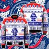Pabst Blue Ribbon Ugly Christmas Bomber Jacket V6