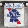 Pabst Blue Ribbon White Bedding Set