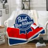 Pabst Blue Ribbon Fleece Blanket V1
