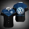 Volkswagen Blue Black Hawaiian Shirt