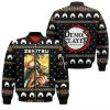 DEMON SLAYER Zenitsu Agatsuma Custom Christmas Bomber Jacket