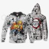 DEMON SLAYER Zenitsu Agatsuma Anime Mix Manga Zip Up Hoodie