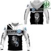 Volkswagen Skull White Black Pullover Hoodie