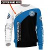 Volkswagen Black Blue Custom Name Sweatshirt