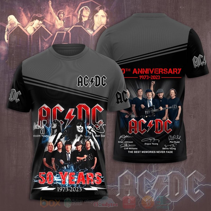 AC/DC Band 50 Years 1973 – 2023 T-Shirt