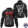 AC/DC Band Hand Skull Zip Up Hoodie