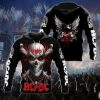 AC/DC Skull Gift For Fan Pullover Hoodie