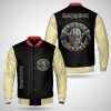 Iron Maiden Black Cream Baseball Jacket