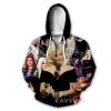 Lady Gaga Style Zip Up Hoodie