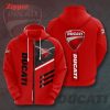 Ducati Red Zip Up Hoodie