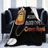 Crown Royal My Blood Type Fleece Blanket