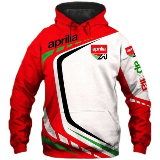 Aprilia Red White Pullover Hoodie