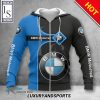 BMW Motorrad Blue Black Zip Up Hoodie
