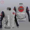 Bacardi Grey Dark Blue Baseball Jacket