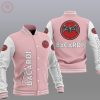 Bacardi Pink White Baseball Jacket