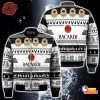 Bacardi White Rum Snowflakes Ugly Pattern Bomber Jacket