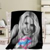 Britney Spears Black Fleece Blanket V1