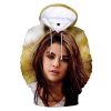 Selena Gomez White Yellow Pullover Hoodie