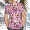 Lady Gaga Pink Chinoiserie Hawaiian Shirt