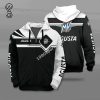 MV Agusta Black White Zip Up Hoodie