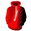 Suzuki Motorcycles Red Black Pullover Hoodie