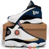 Miller Lite White Dark Blue Air Jordan 13 Shoes