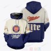 Miller Lite Blue Cream Pullover Hoodie