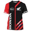Honda Motorcycles Red Black T-Shirt