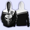 Iron Maiden White Black Zip Up Hoodie