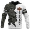 Harley-Davidson Skull Army Camouflage Pullover Hoodie
