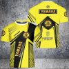 Yamaha Motorcycles Yellow Black T-Shirt