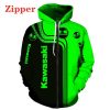 Kawasaki Motorcycles Green Black Pullover Hoodie V3