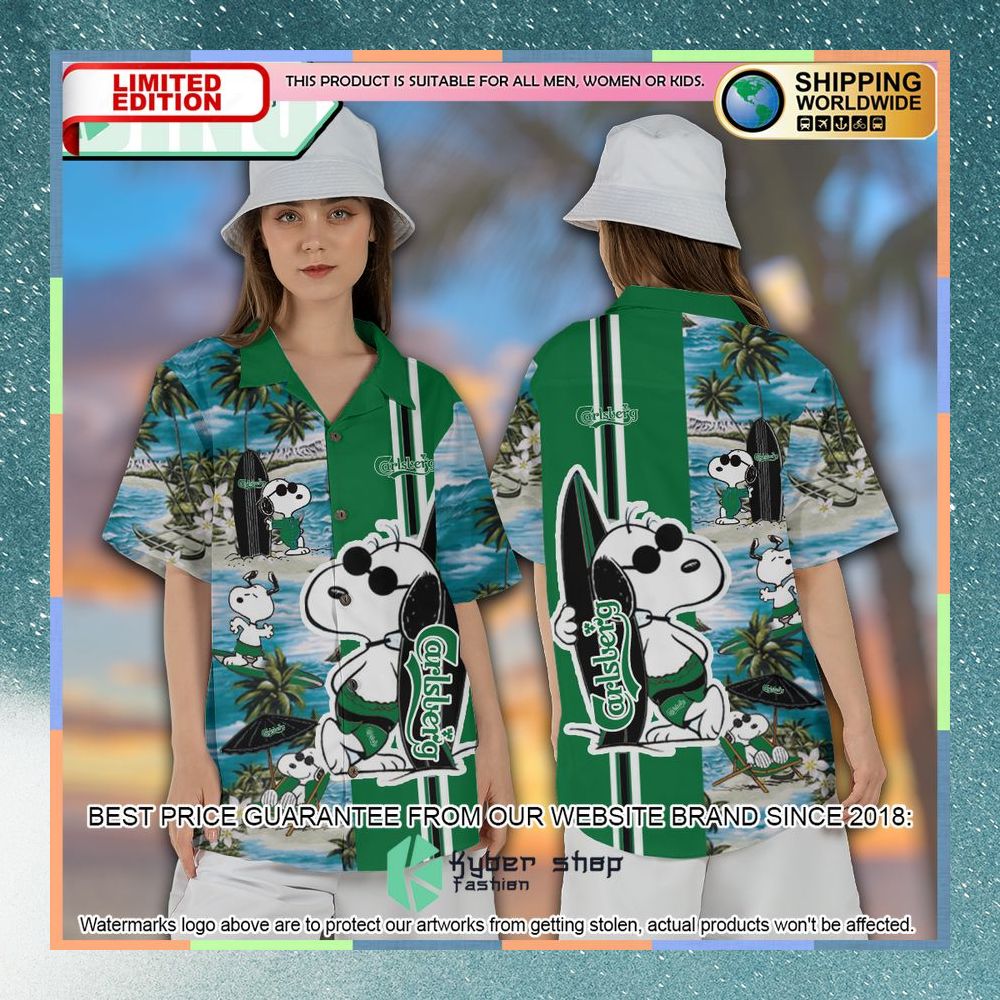 Carlsberg Snoopy Hawaiian Shirt Carlsberg Snoopy Hawaiian Shirt