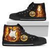 Guns N’ Roses Guitar Flame High Top Shoes