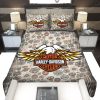 Harley-Davidson Logo With Eagle Bedding Set