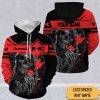Kawasaki Motorcycles Custom Name Skeleton Pullover Hoodie
