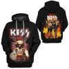 Kiss Black Flame Pullover Hoodie