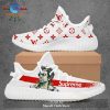 Jay-Z White LV Supreme Yeezy Boost Sneakers