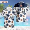 Miller Lite Dark Blue Hibiscus Flowers Hawaiian Shirt