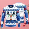 Miller Lite Blue White Ugly Christmas Sweater
