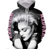 Madonna Grey Black Pullover Hoodie