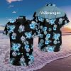 Volkswagen Black Tropical Floral Hawaiian Shirt