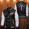 Chevrolet Camaro Black White Leather Bomber Jacket