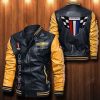 Chevrolet Camaro Black Yellow Leather Bomber Jacket