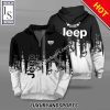 Jeep Black White Zip Up Hoodie