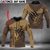 Louis Vuitton Custom Name Dark Brown Pullover Hoodie